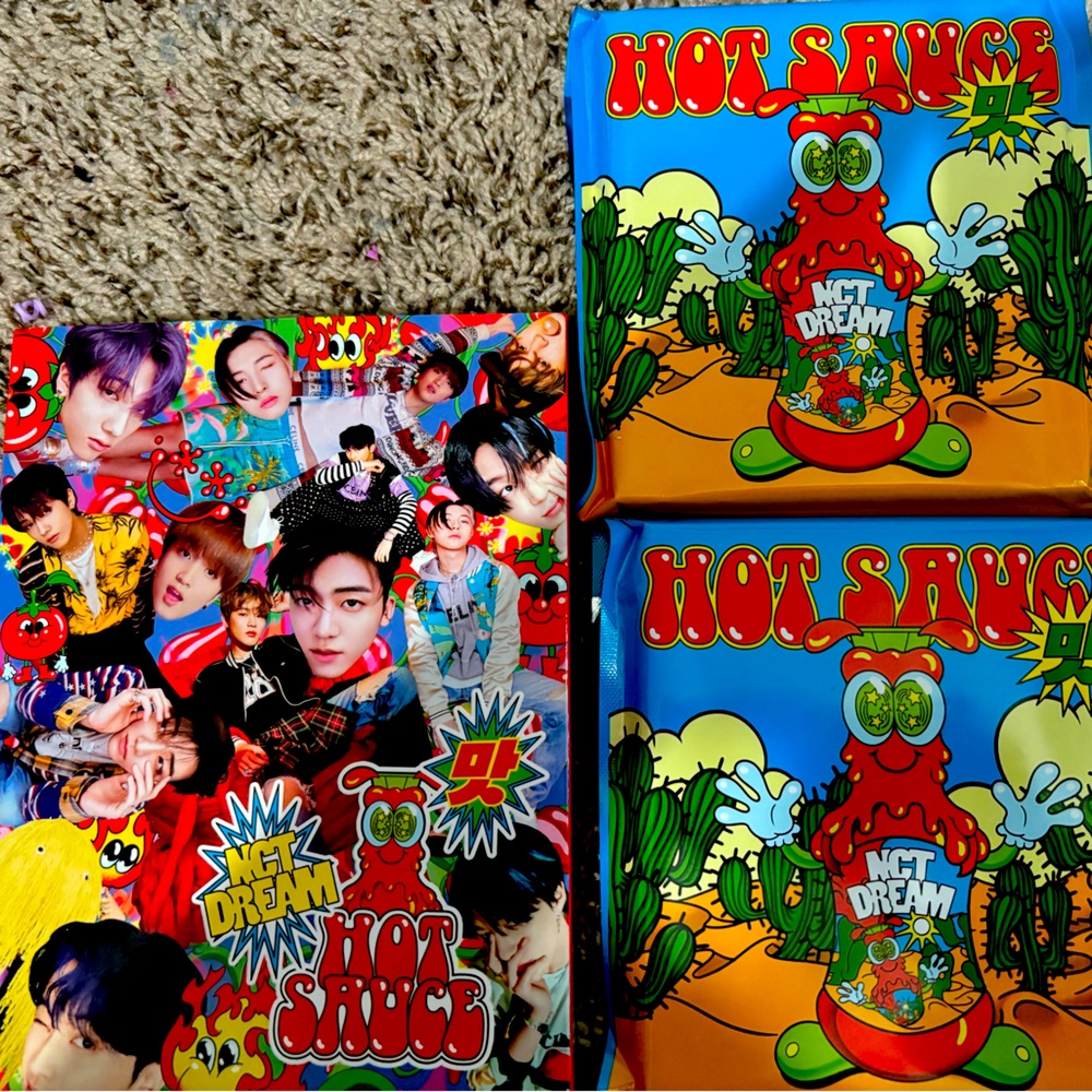 3 NCT Dream hot sauce albums.